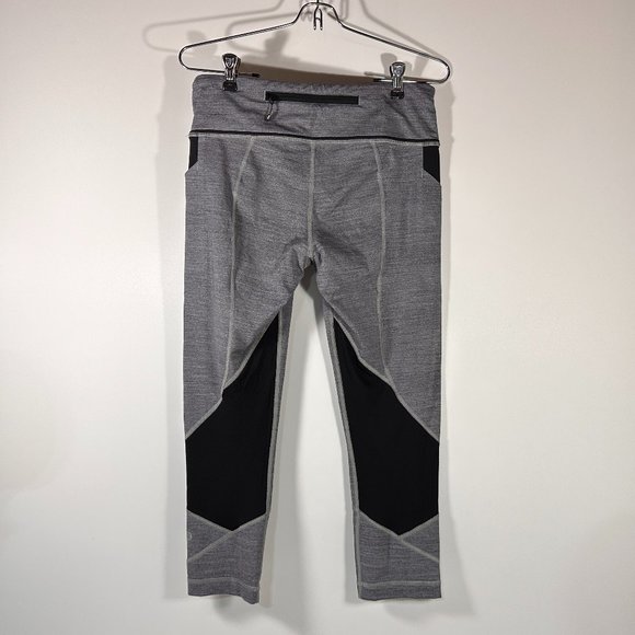 Lululemon Athletica Gray Work Out Leggings Women Size 8 - Picture 4 of 7